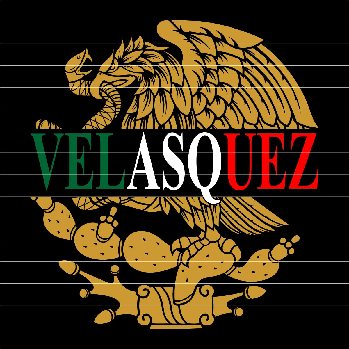 Decal Mexican Eagle with your Name - Gicela Aleman