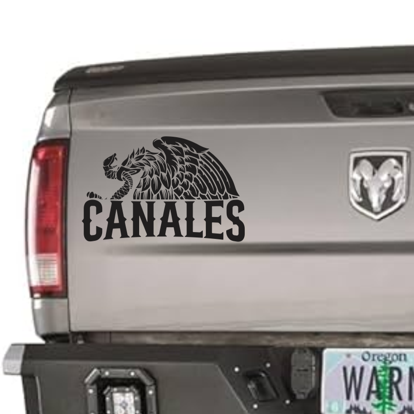 CUSTOM HALF EAGLE DECAL – PERSONALIZED WITH YOUR NAME - Gicela Aleman