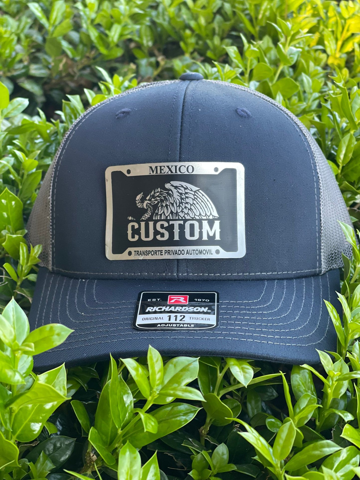 CUSTOM ENGRAVED ACRYLIC PLATE CAP – HALF EAGLE DESIGN - Gicela Aleman