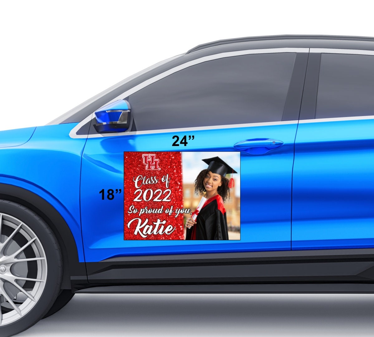 Senior Car magnet / 18x24/ Senior sign / congrats class of 2023 / Graduate announcement / - Gicela Aleman