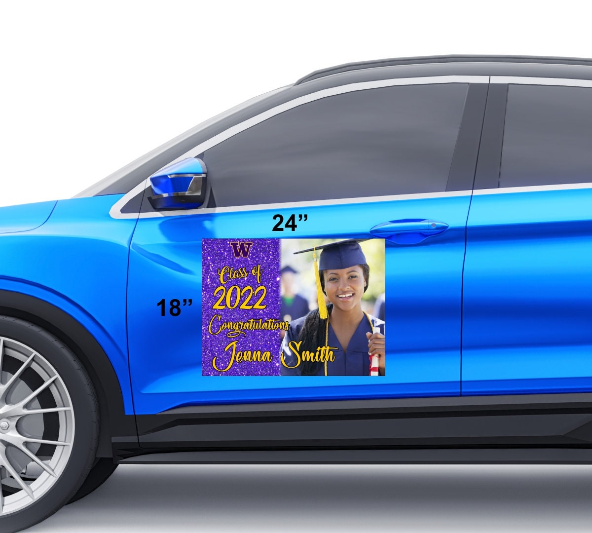 Senior Car magnet / 18x24/ Senior sign / congrats class of 2023 / Graduate announcement / - Gicela Aleman