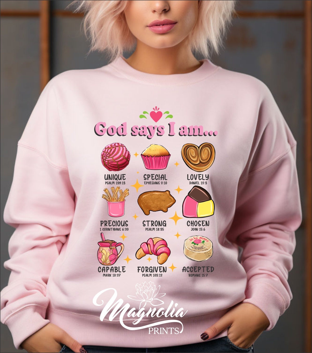 God Says I Am Unique special lovely Pan Dulce Sweatshirt - Gicela Aleman