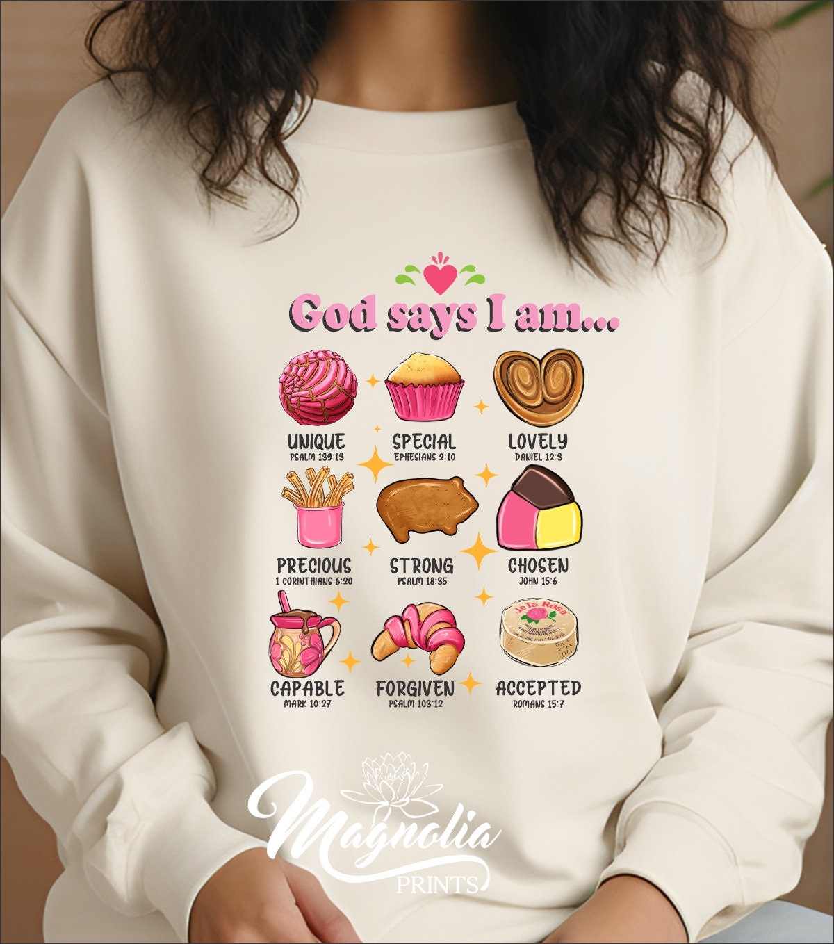 God Says I Am Unique special lovely Pan Dulce Sweatshirt - Gicela Aleman