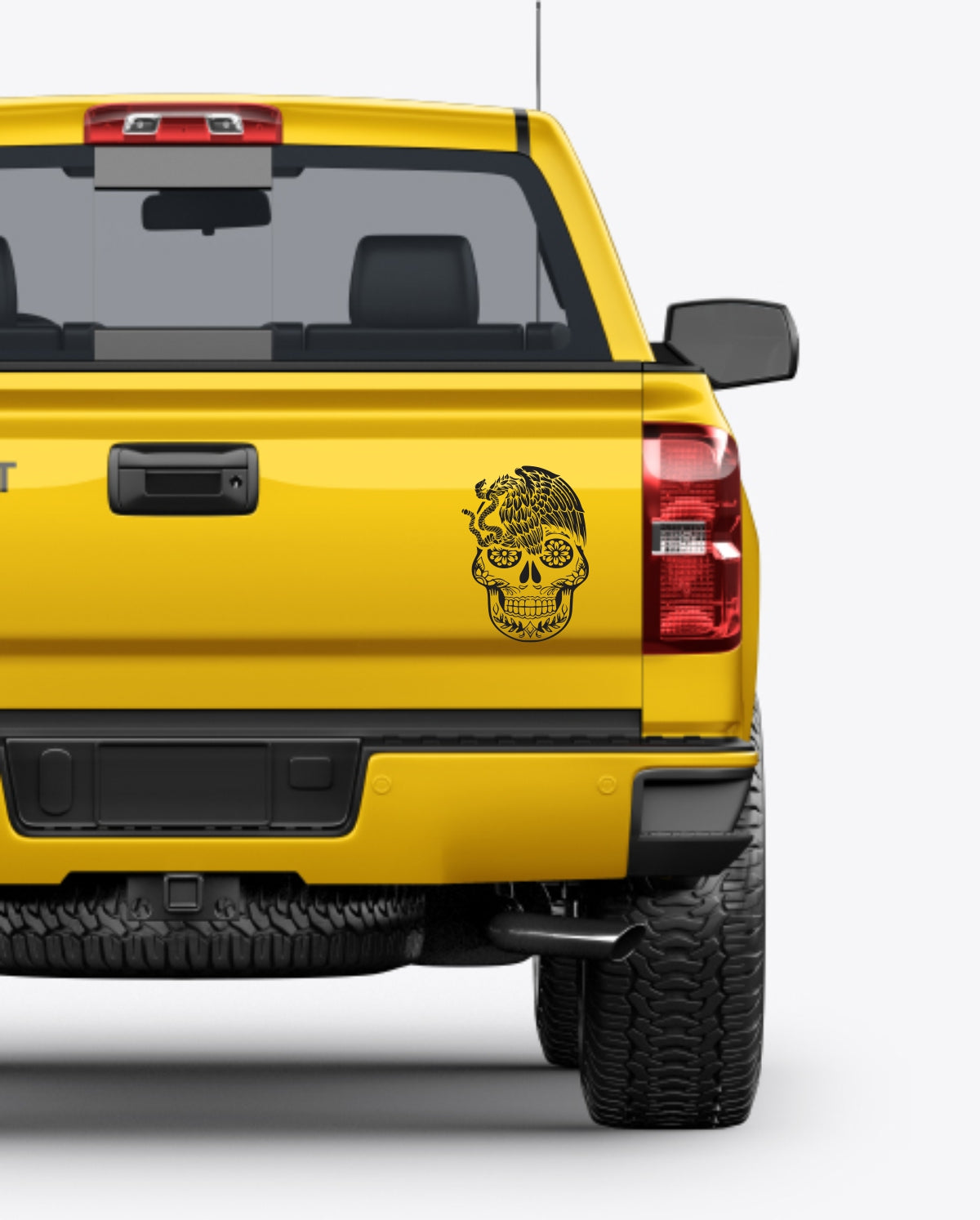 Mexican Eagle & Sugar Skull Decal with Custom Name Option - Gicela Aleman
