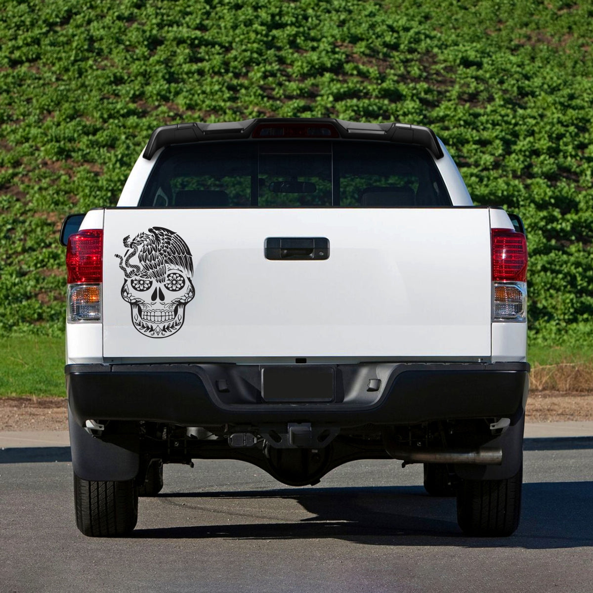 Mexican Eagle & Sugar Skull Decal with Custom Name Option - Gicela Aleman