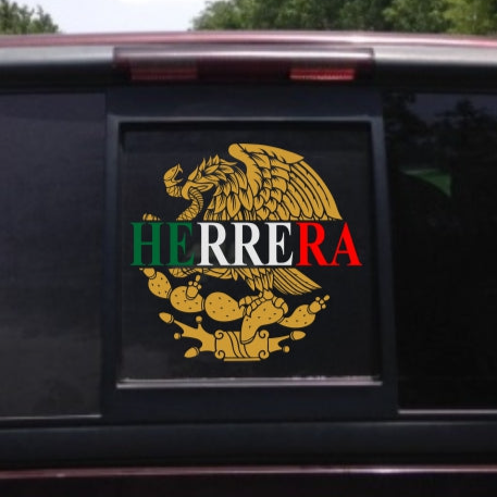 Decal Mexican Eagle with your Name - Gicela Aleman