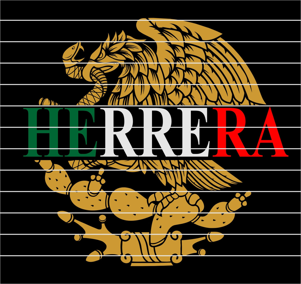 Decal Mexican Eagle with your Name - Gicela Aleman