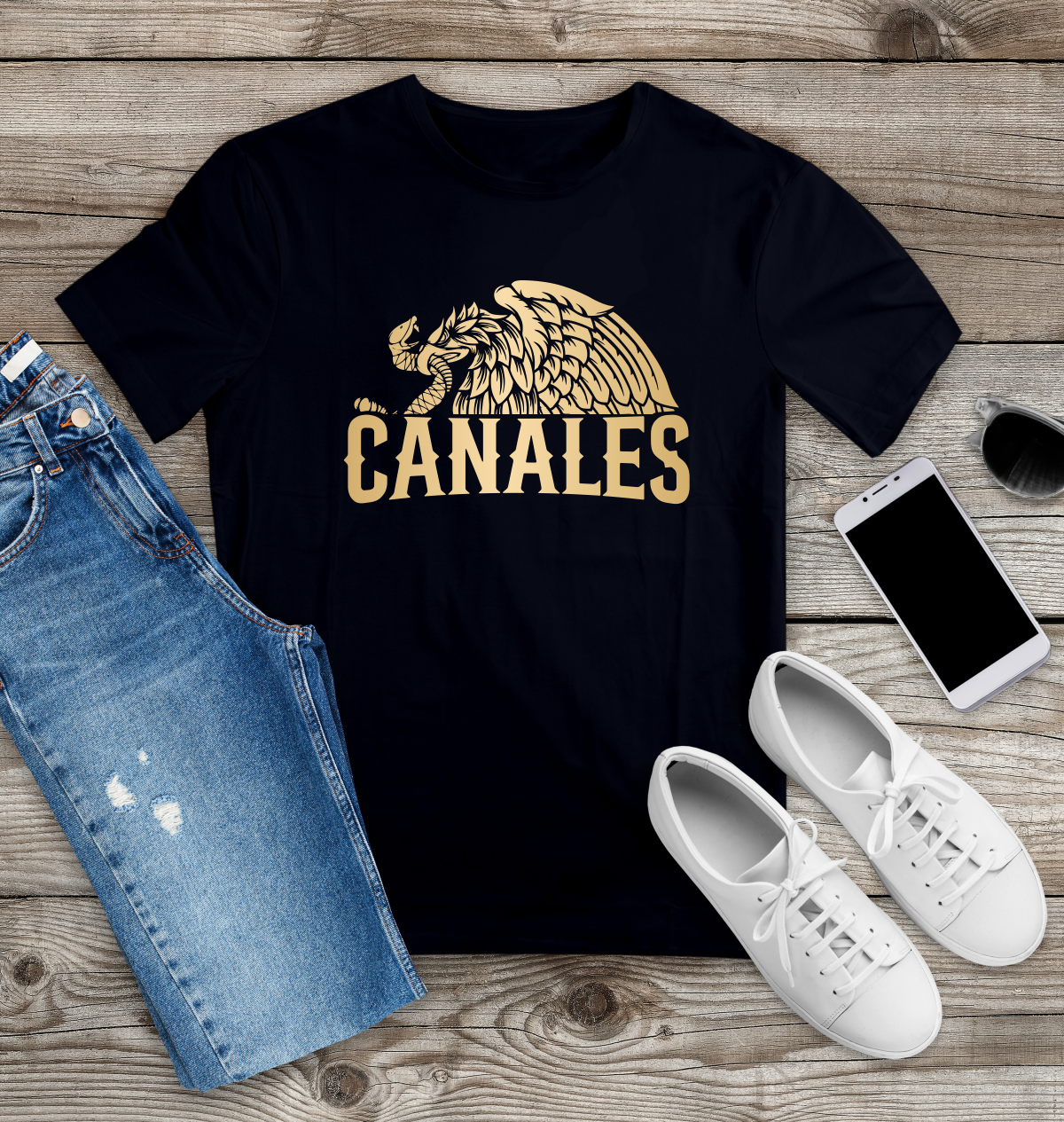 CUSTOM HALF EAGLE T-SHIRT – PERSONALIZED WITH YOUR NAME - Gicela Aleman