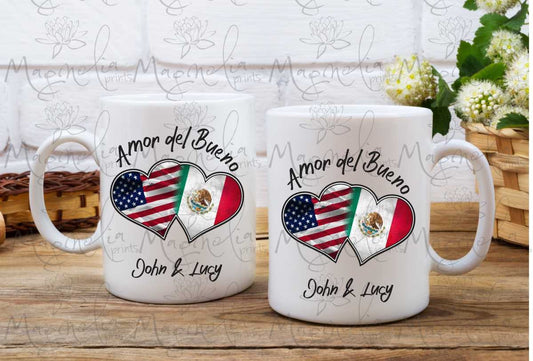 Ceramic mug / Amor del bueno  / custom / love / custom coffee mug / valentine's day/ - Gicela Aleman