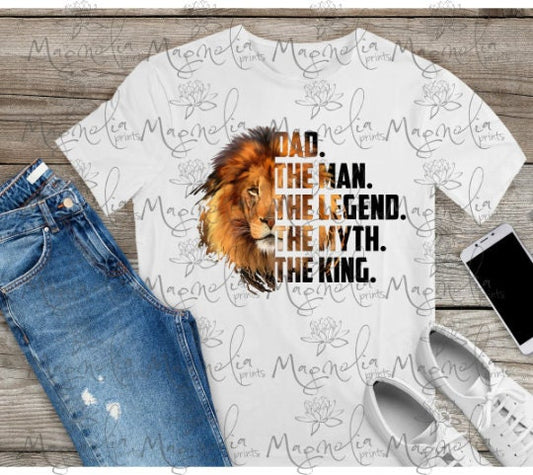 Father's day tee/   Dad the man the legend the myth the king / soft tee / sublimated t-shirt / gift for dad / gift for daddy / father's day - Gicela Aleman
