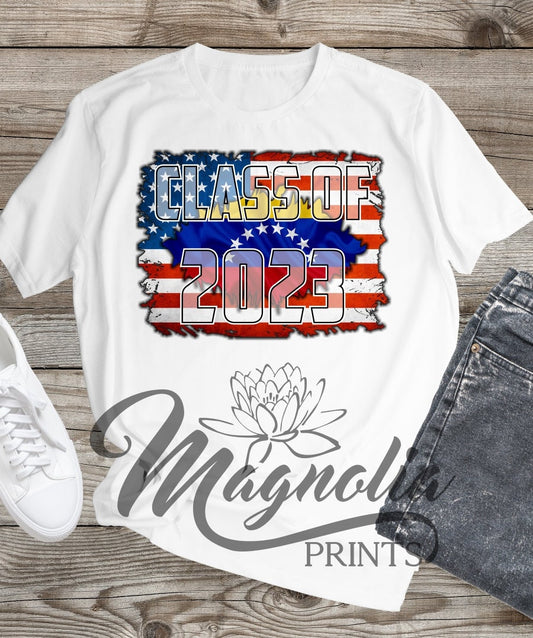 T shirt Senior 2023 / Venezuela flag/ USA flag / graduate, graduado / graduation / class of 2023 / senior / mexico  / Spanish gift - Gicela Aleman