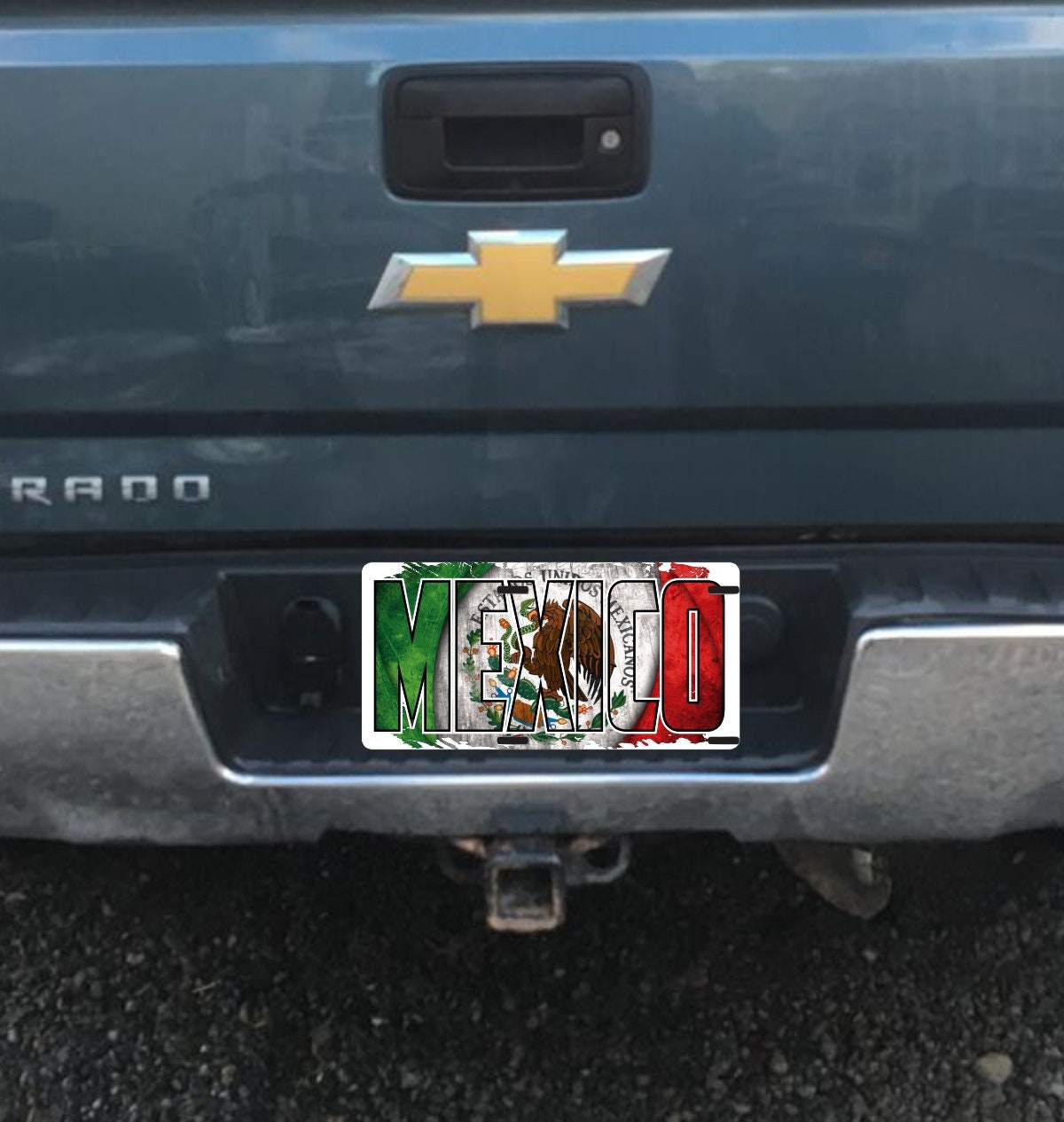 Custom License Plate with your last name and your flag - Gicela Aleman