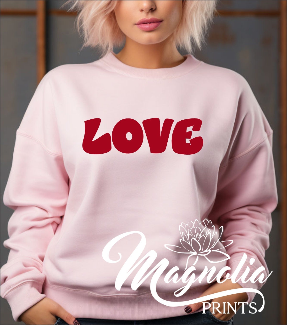 LOVE Cute Valentines Sweatshirt - Gicela Aleman