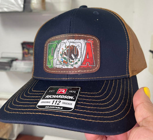 Custom hat  Papa Mexico Flag - Gicela Aleman